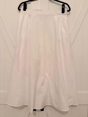 J. Crew White A-Line Skirt